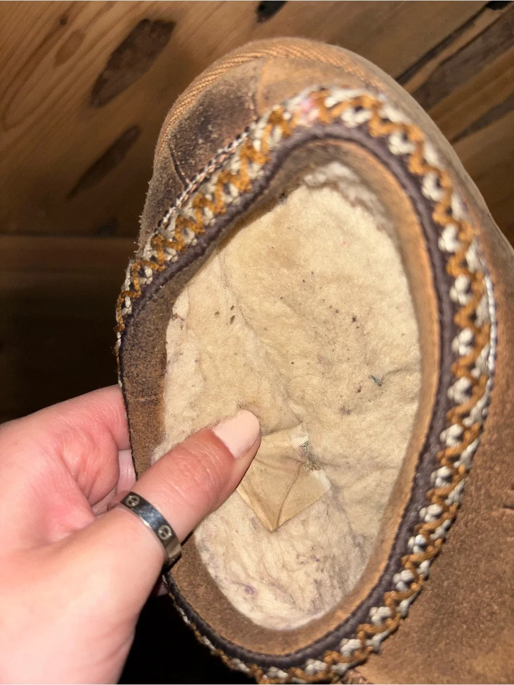 UGG Kids Tan Suede Tasman Slippers
